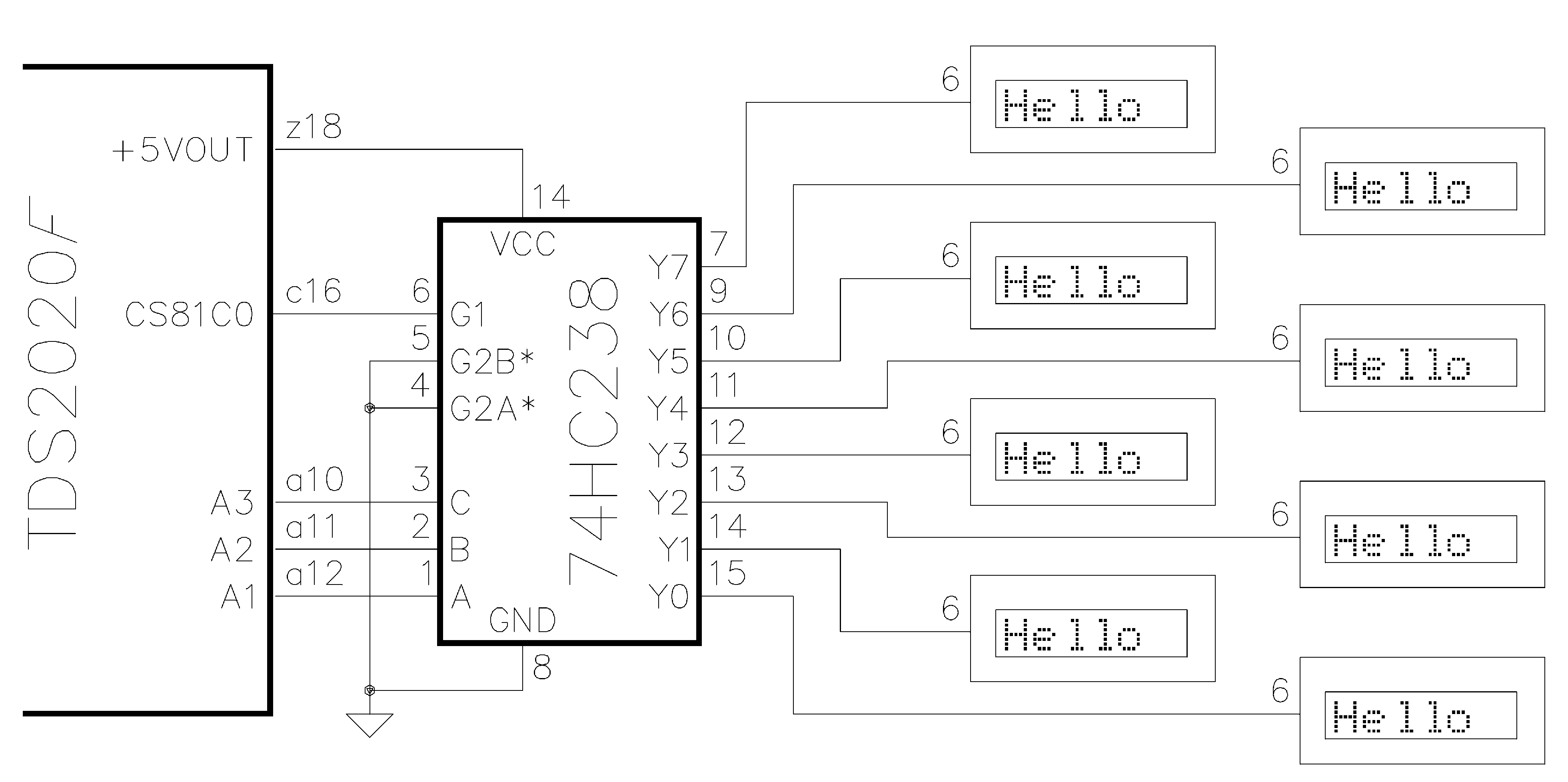 Multiple Alphanumeric LCDs